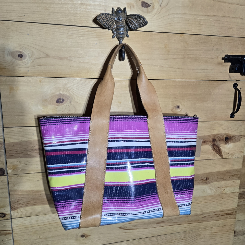Striped Multicolor Tote Bag